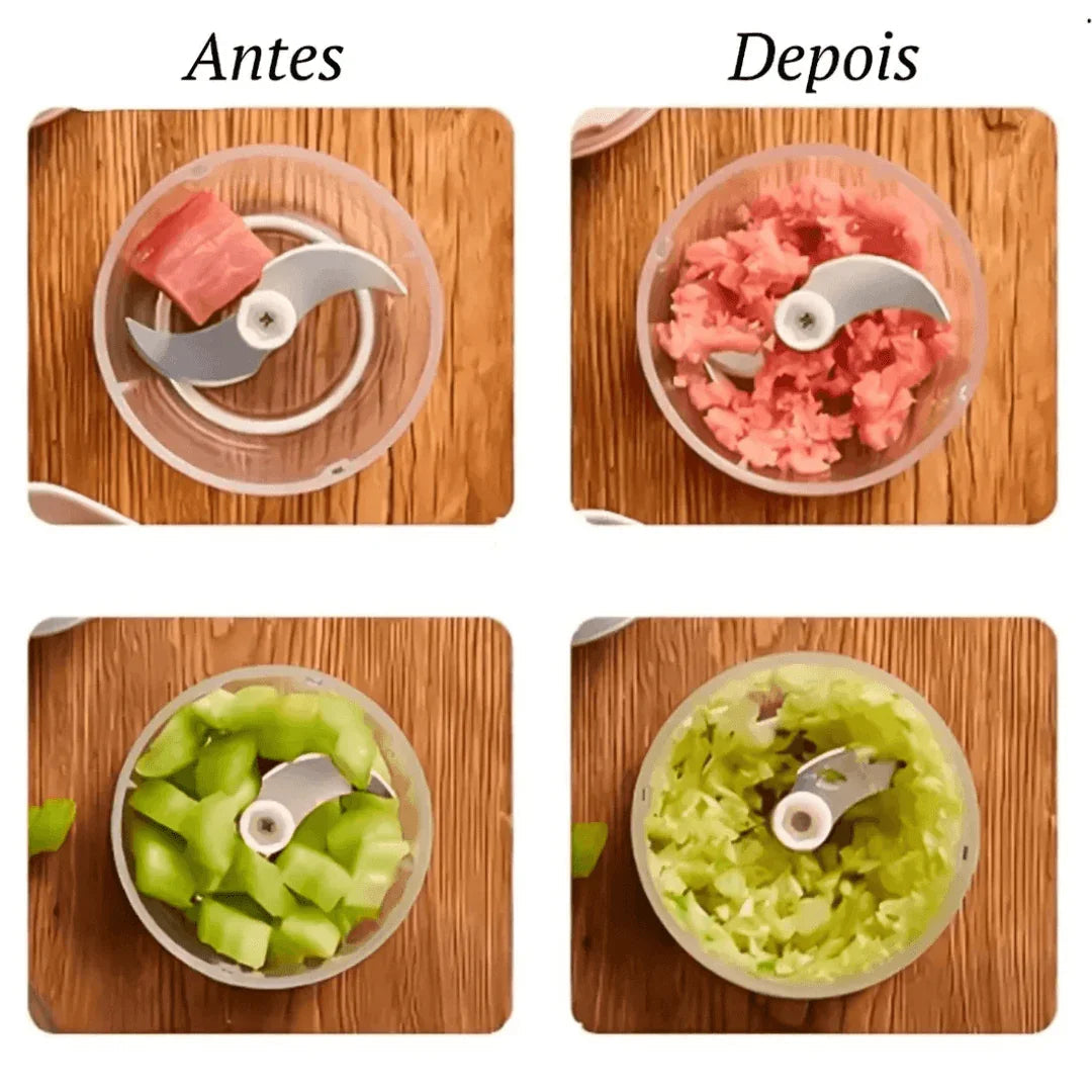 Mini Batedeira e Processador 3 em 1 Portátil