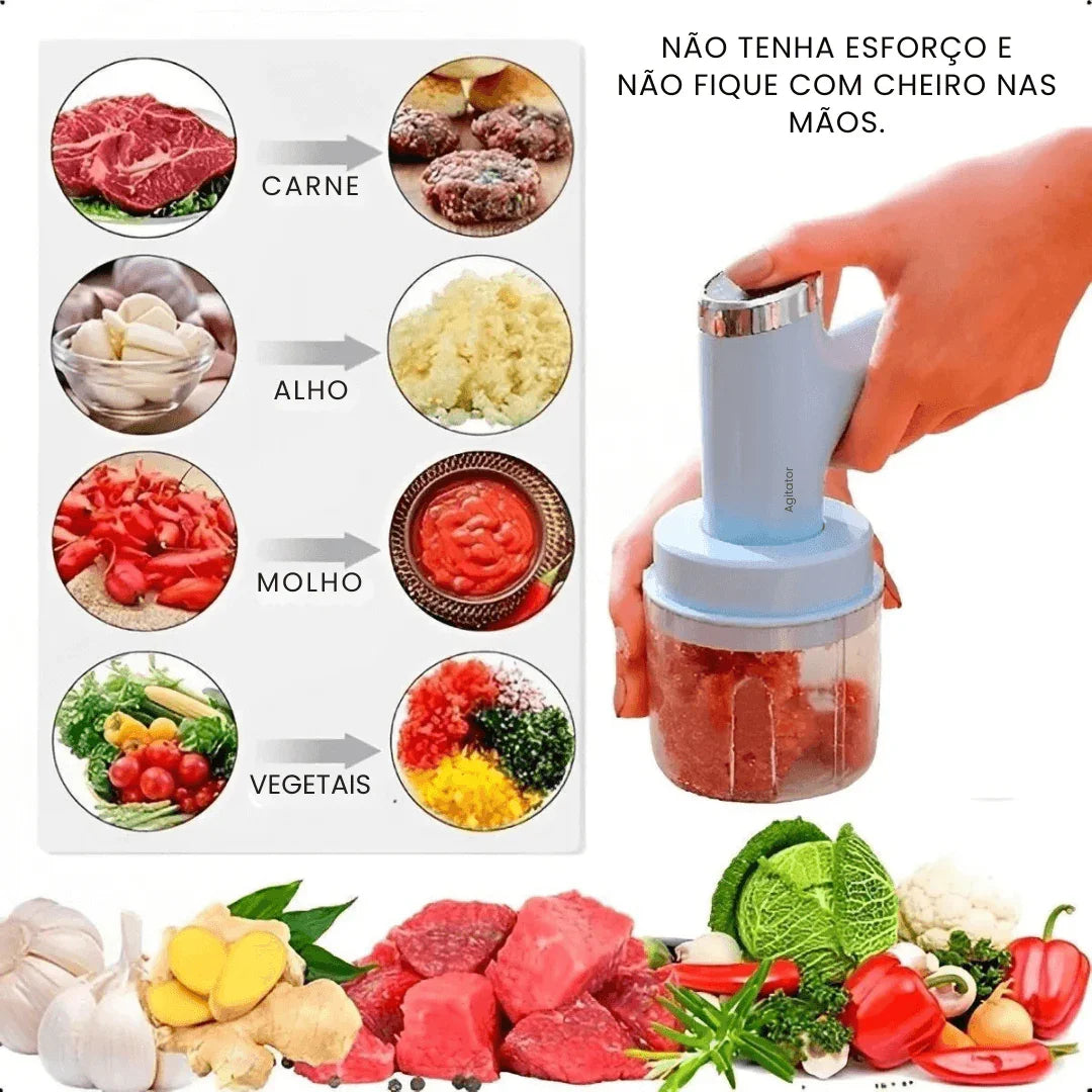 Mini Batedeira e Processador 3 em 1 Portátil