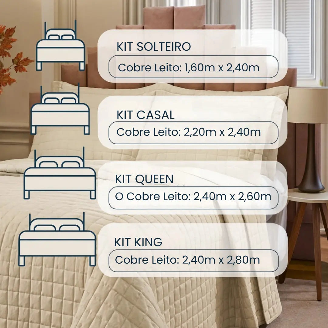 Cobre Leito Classic Micro Percal 300 Fios