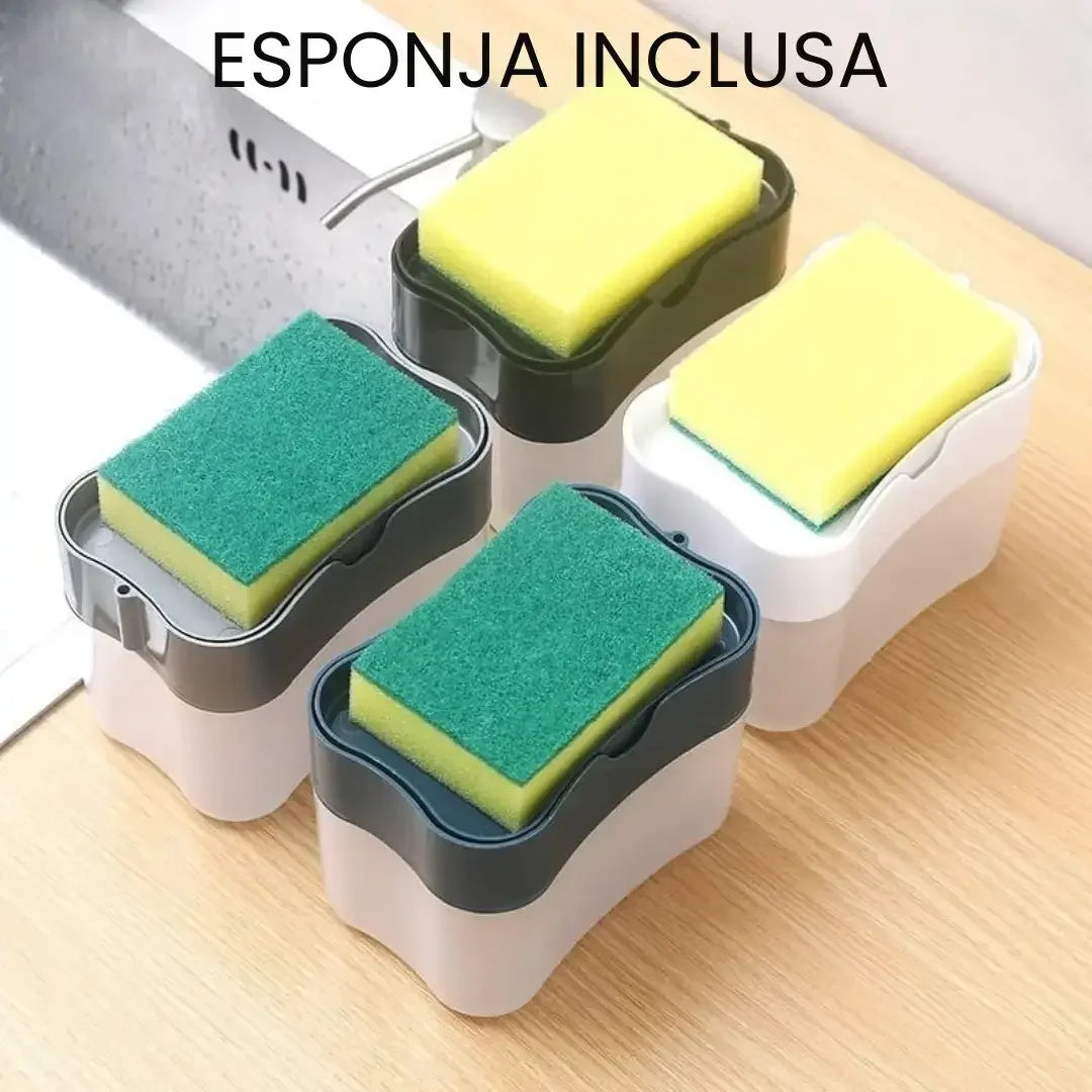 Dispenser Detergente 2 em 1 com Porta Esponja