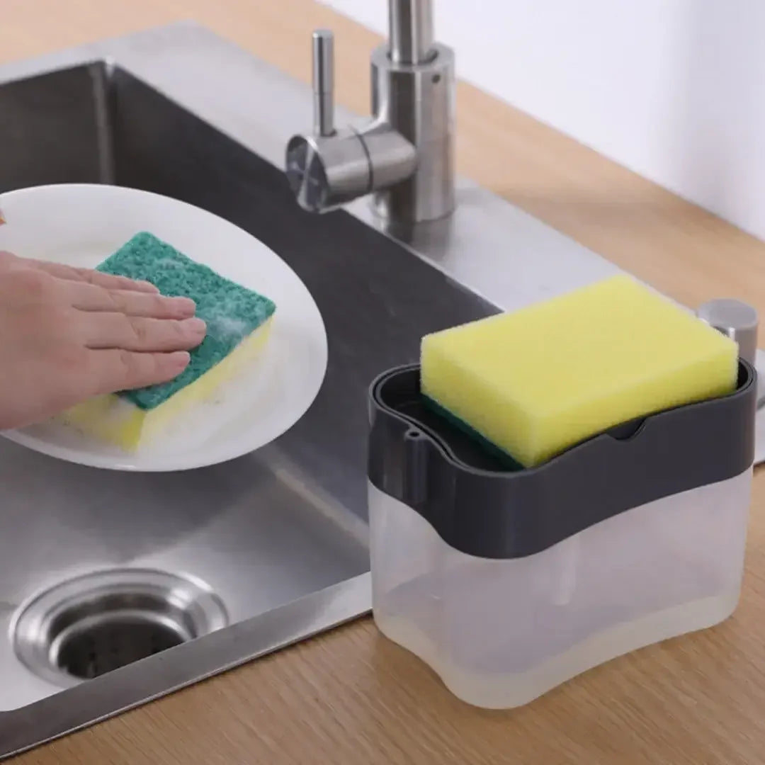 Dispenser Detergente 2 em 1 com Porta Esponja