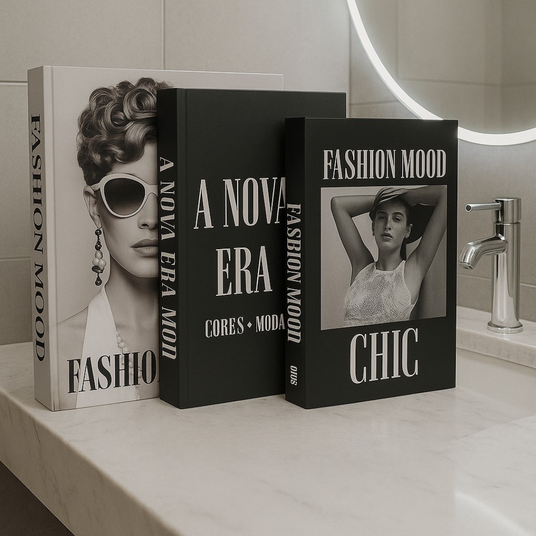 Livros Decorativos Kit 3 Peças