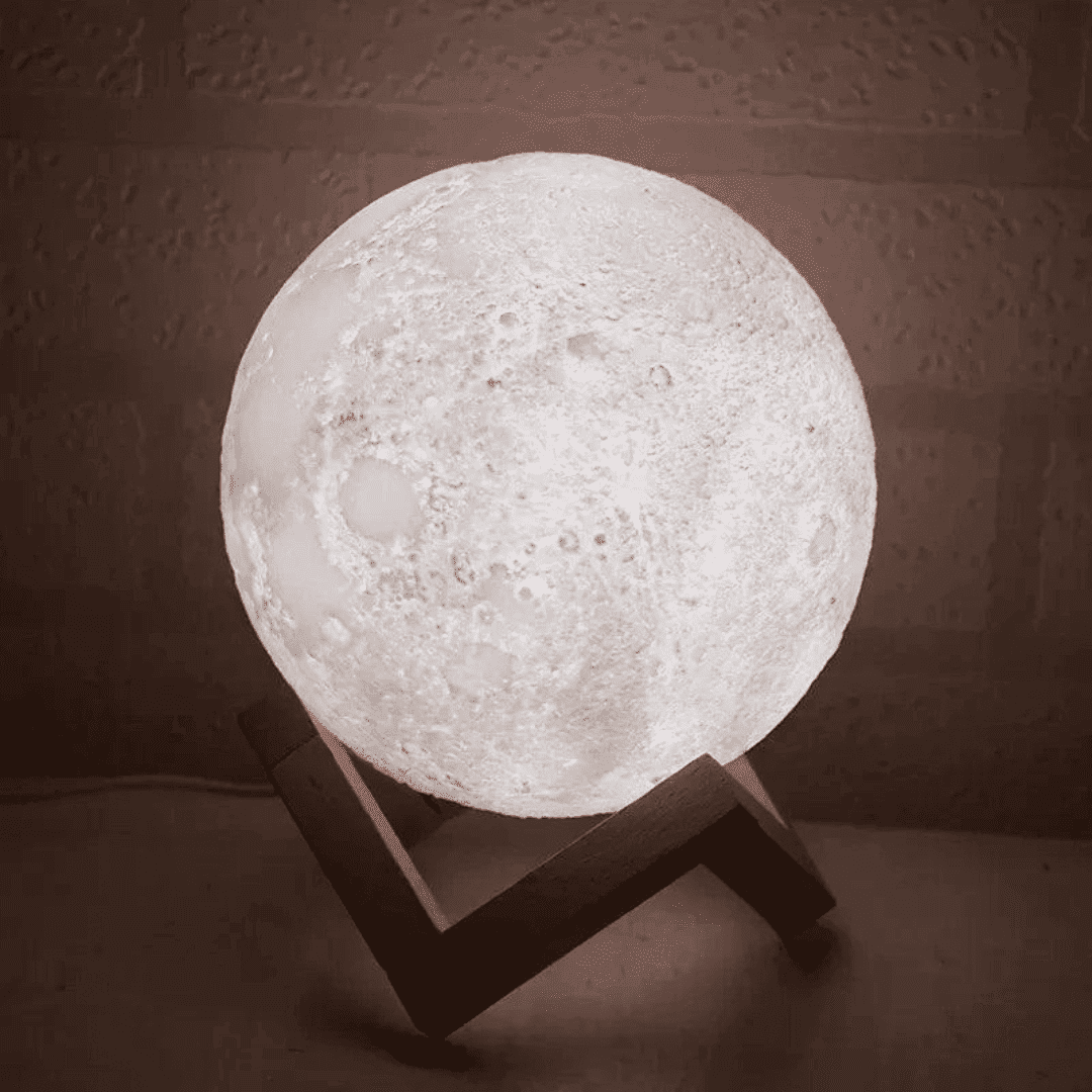 Luminária De Lua Cheia 3D Led