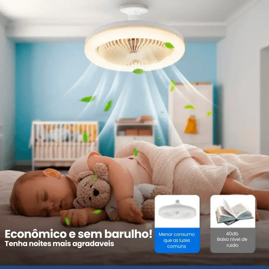 Luminária Ventilador de Teto com Controle Remoto