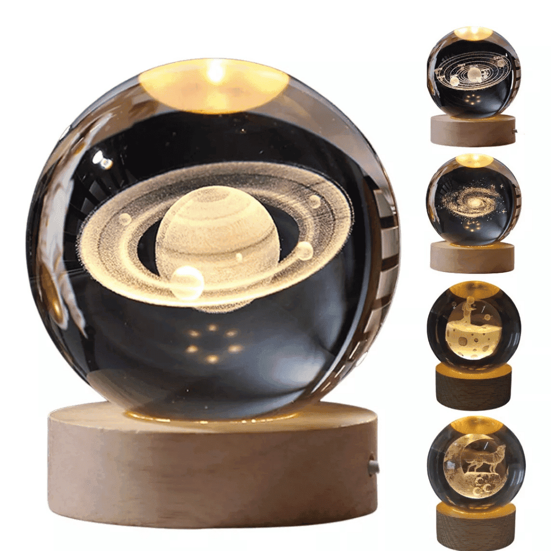 Luminária de Mesa Decorativa Sistema Solar 3D