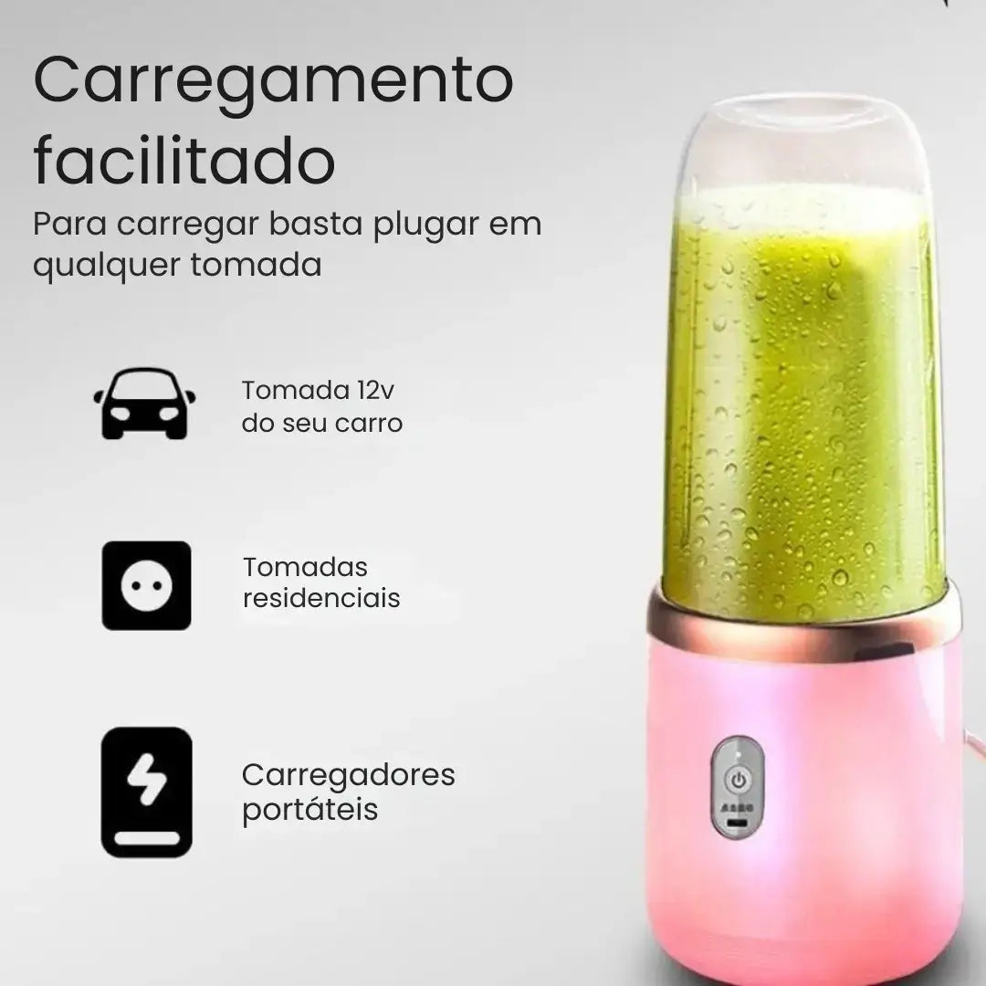 Mini Liquidificador Portátil com Copo Extra