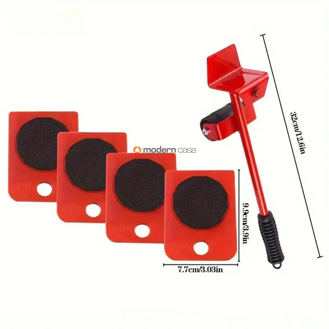 Movedor e Levantador de Móveis – Kit Profissional 150kg (5 Peças)