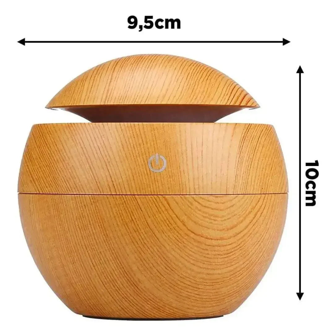 Umidificador Ultrassônico Madeira USB