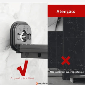 Varal Sem Perfuração Extensível Dobrável