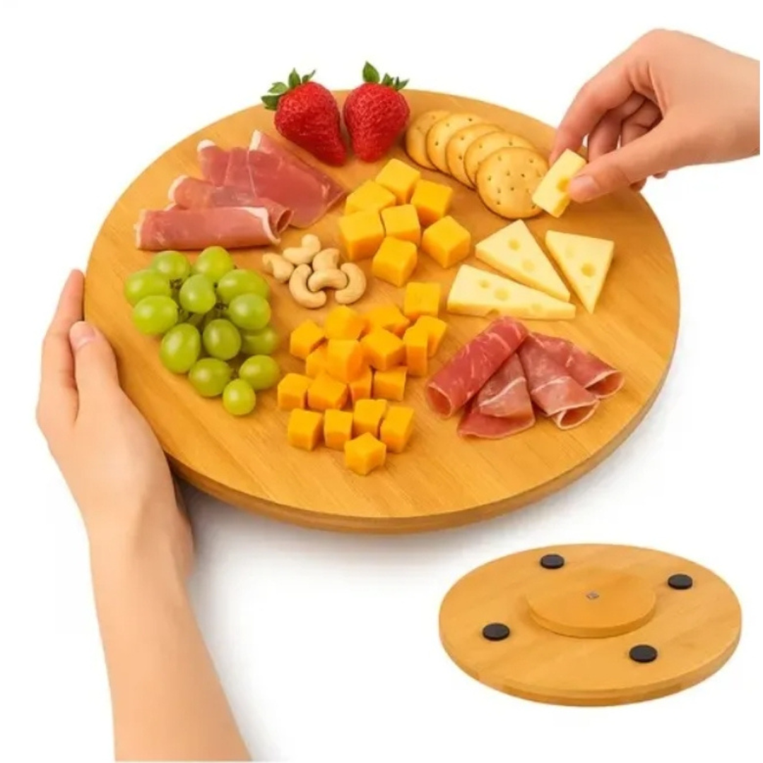 Tábua de Mesa em Bambu Giratóra