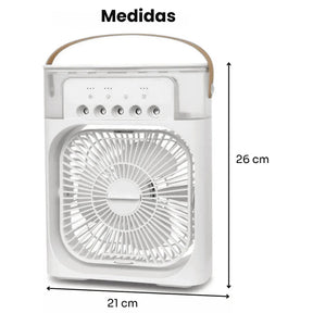 Mini Ventilador e Umidificador de Mesa Portátil Led