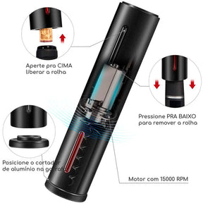 Abridor de Vinho Elétrico Automático