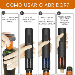 Abridor de Vinho Elétrico Automático