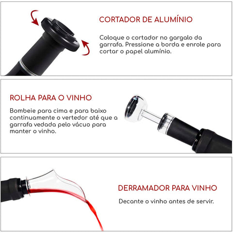 Abridor de Vinho Elétrico Automático