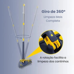 Mop de Limpeza Triangular 360° + Refil Grátis