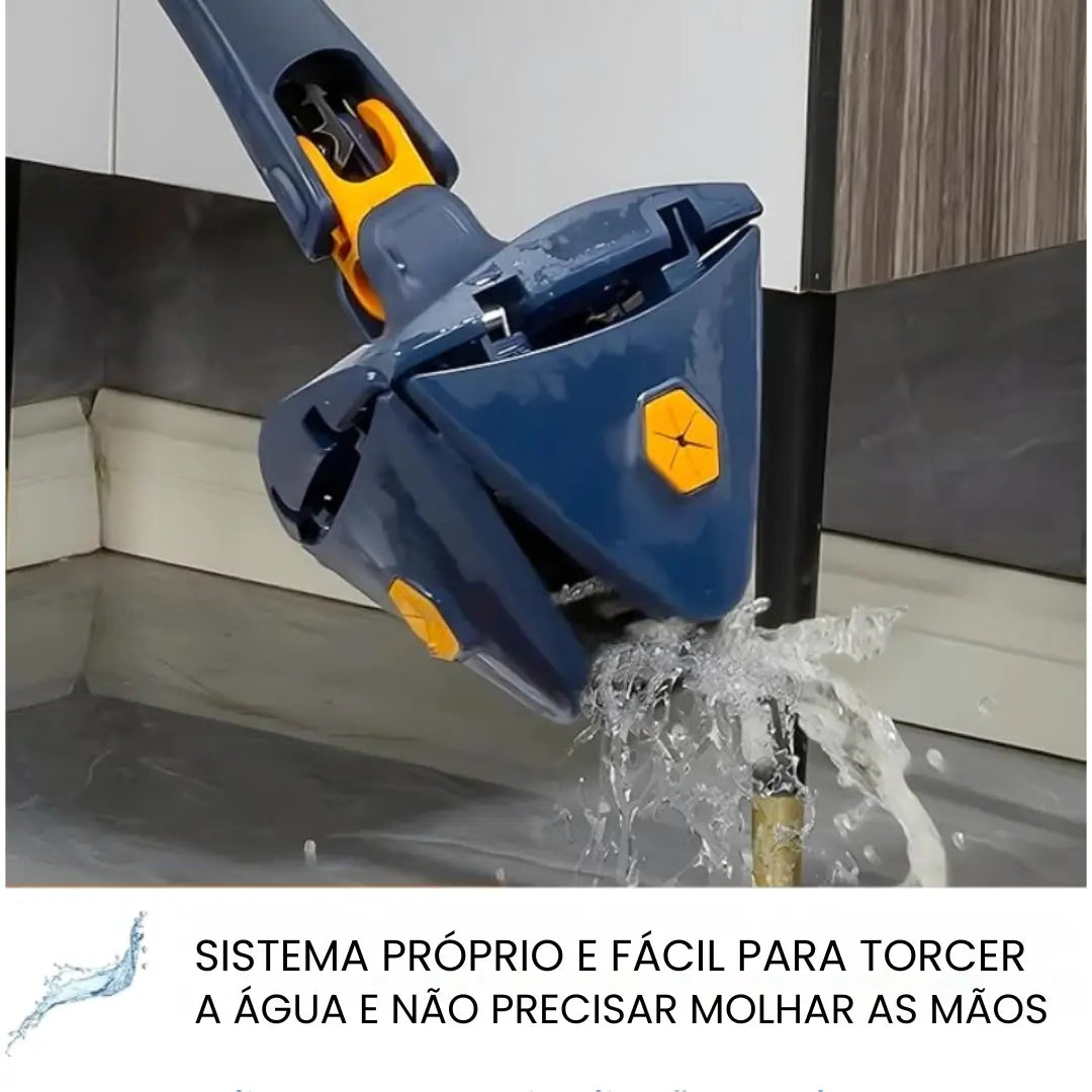 Mop de Limpeza Triangular 360° + Refil Grátis