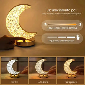 Luminária Lua Led Touch Recarregável