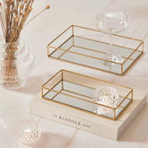 Bandeja Decorativa com Espelho Luxo