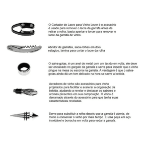 Abridor de Vinhos Kit em Formato de Livro
