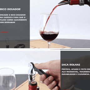 Abridor de Vinhos Kit em Formato de Livro