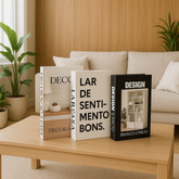 Livros Decorativos Kit 3 Peças