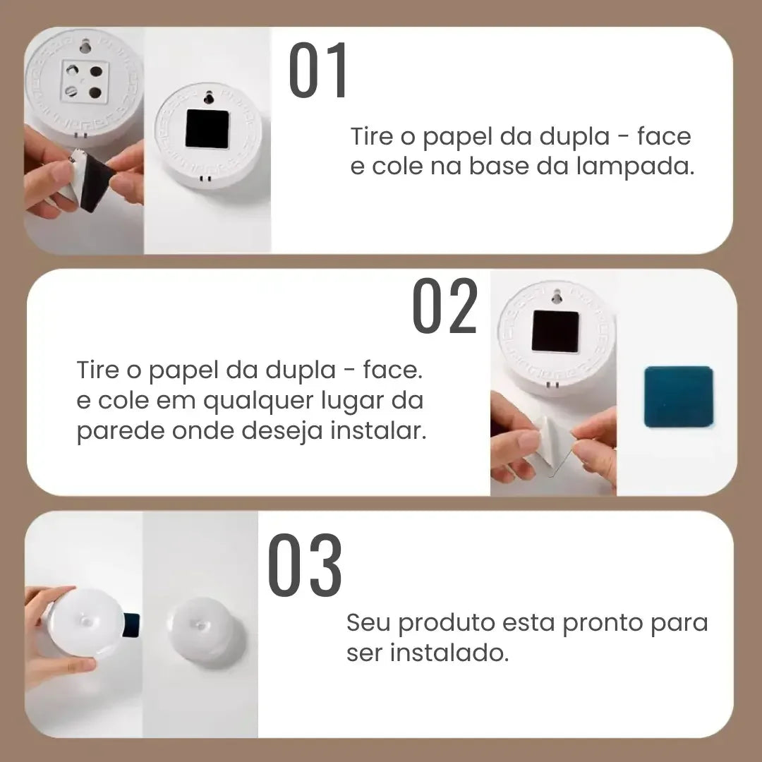 Luminária LED com Sensor de Movimento