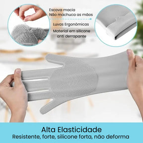Luva de Limpeza em Silicone Multiuso