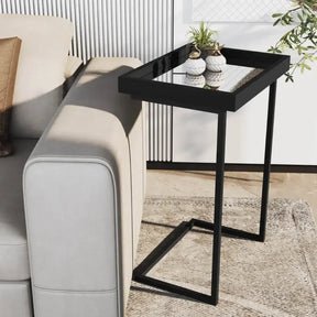 Mesa de Apoio Lateral Sofá Com Espelho