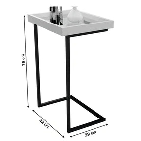 Mesa de Apoio Lateral Sofá Com Espelho