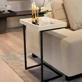 Mesa de Apoio Lateral Sofá Com Espelho