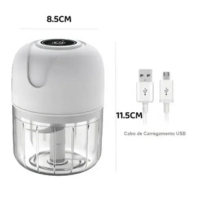 Mini Processador Alimentos Automático Sem Fio