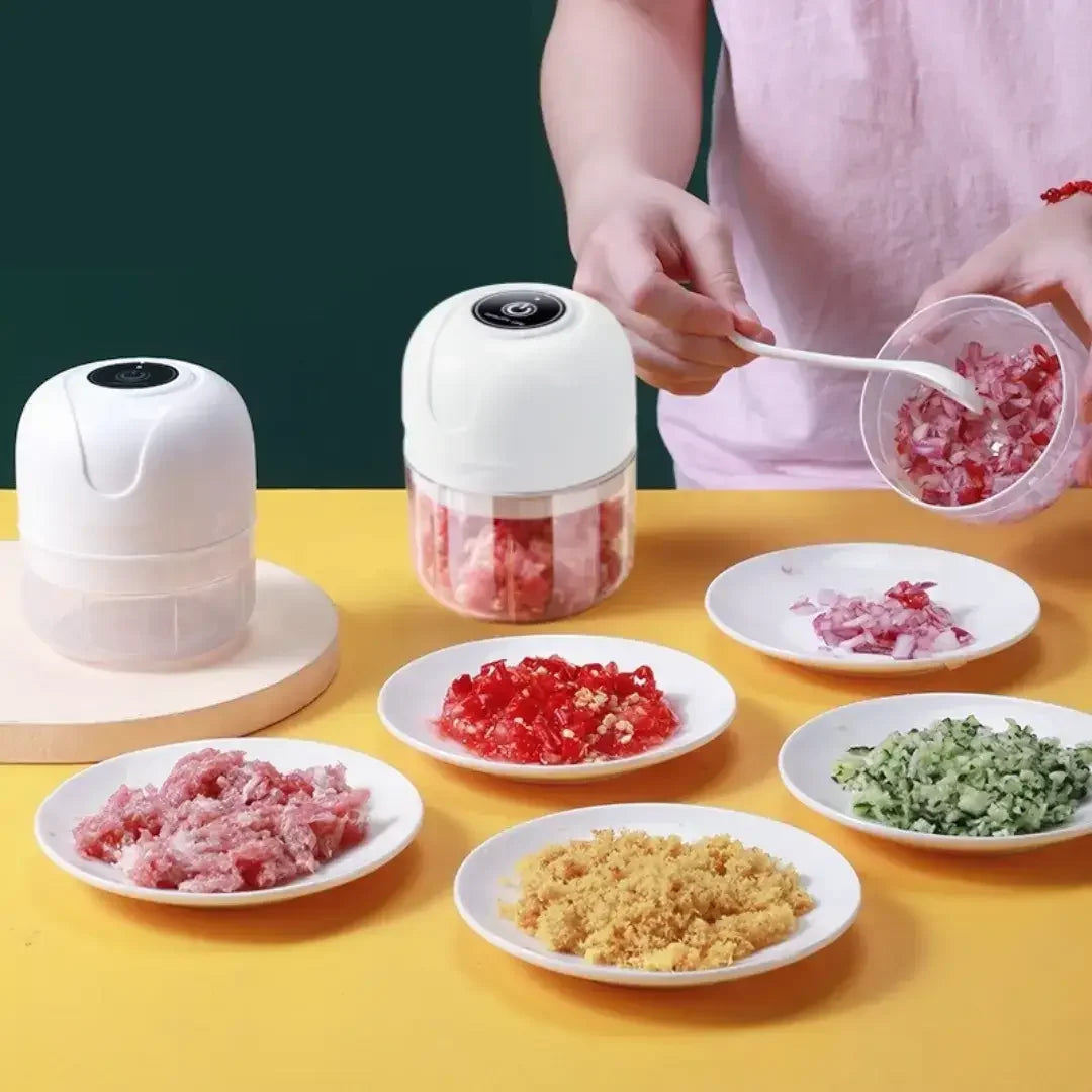 Mini Processador Alimentos Automático Sem Fio