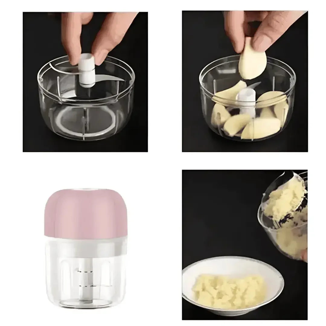 Mini Processador Alimentos Automático Sem Fio