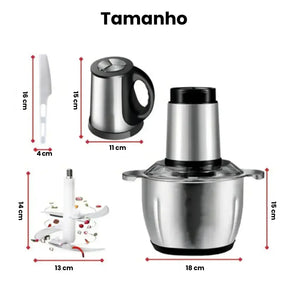 Moedor e Triturador Multifuncional em Aço Inox PowerChef 300