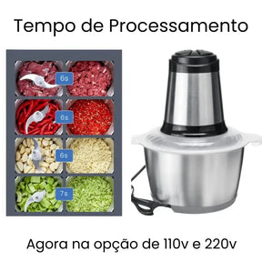 Moedor e Triturador Multifuncional em Aço Inox PowerChef 300