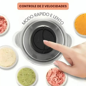 Moedor e Triturador Multifuncional em Aço Inox PowerChef 300