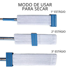Mop de Limpeza Flat Slim 360º + Balde Retrátil