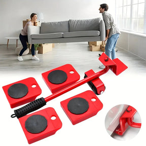 Movedor e Levantador de Móveis – Kit Profissional 150kg (5 Peças)