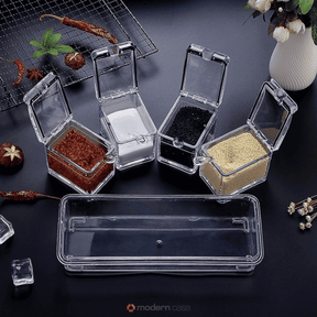 Porta Temperos e Condimentos Acrílico 4 Potes Organizadores