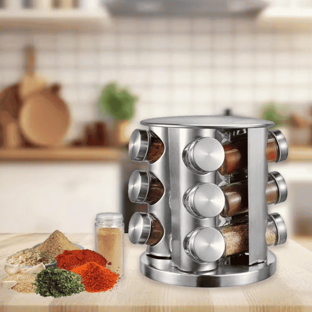 Porta Temperos e Condimentos Giratório 12 Peças