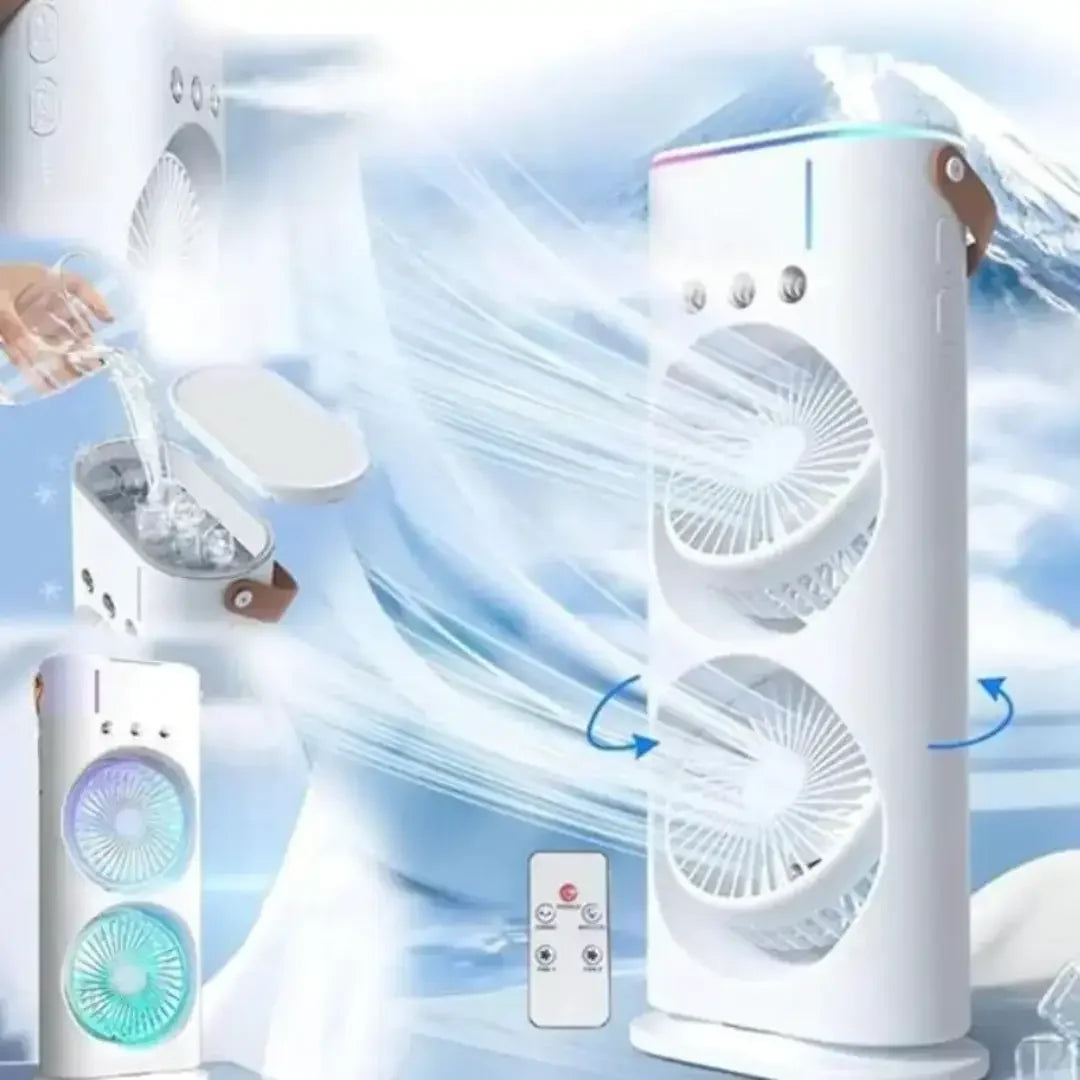 Umidificador Climatizador Portátil com Led 3 em 1