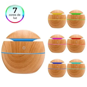 Umidificador Ultrassônico Madeira USB