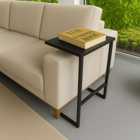 Mesinha Apoio Braço Sofa Lateral Apoiar Objetos Pés de Ferro